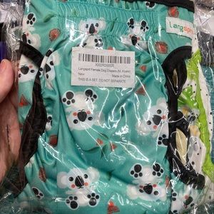 3 pack reusable doggy diapers.